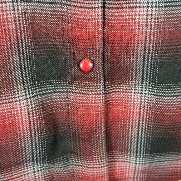 DIXXON Women’s The Count Plaid Pearl Snap Flannel M Limited Edition - Picture 7 of 12